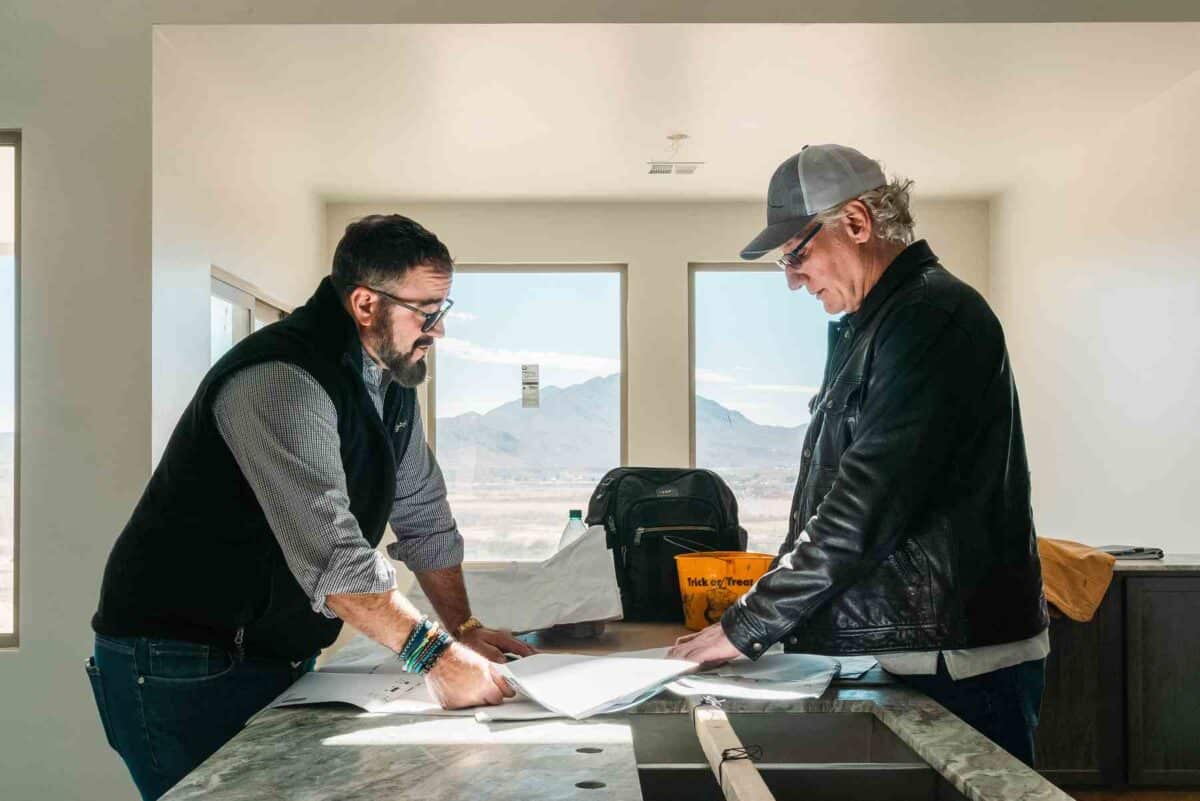 james and david making plans at turtleback mountain golf and resort