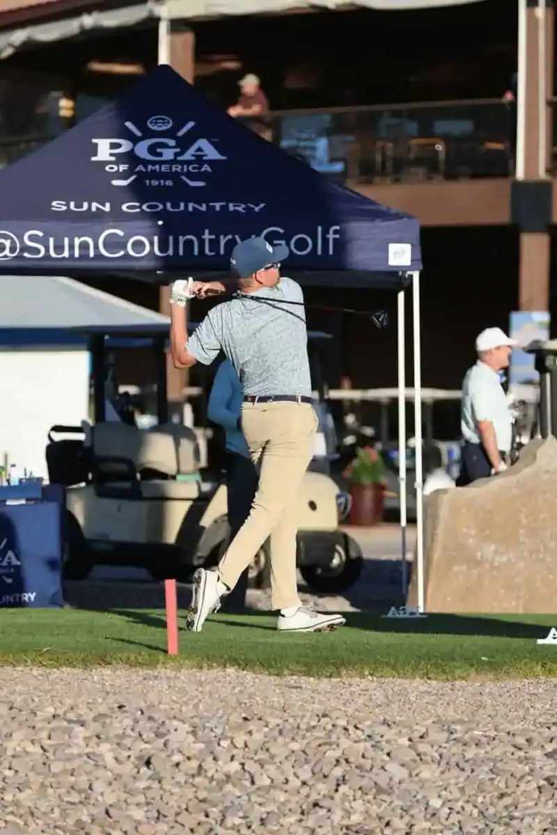new mexico open action aj couch korn ferry tour professional tee off